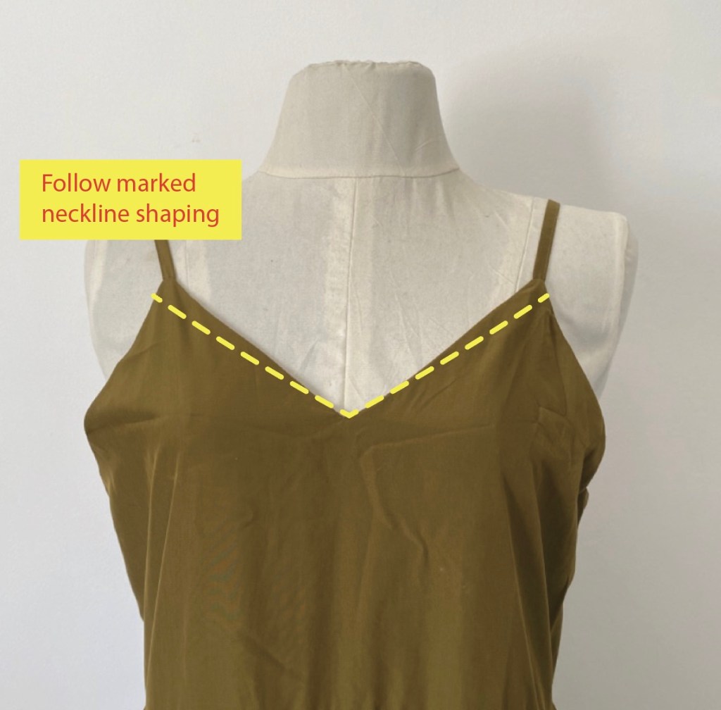 Neckline Revision on Garment Sample