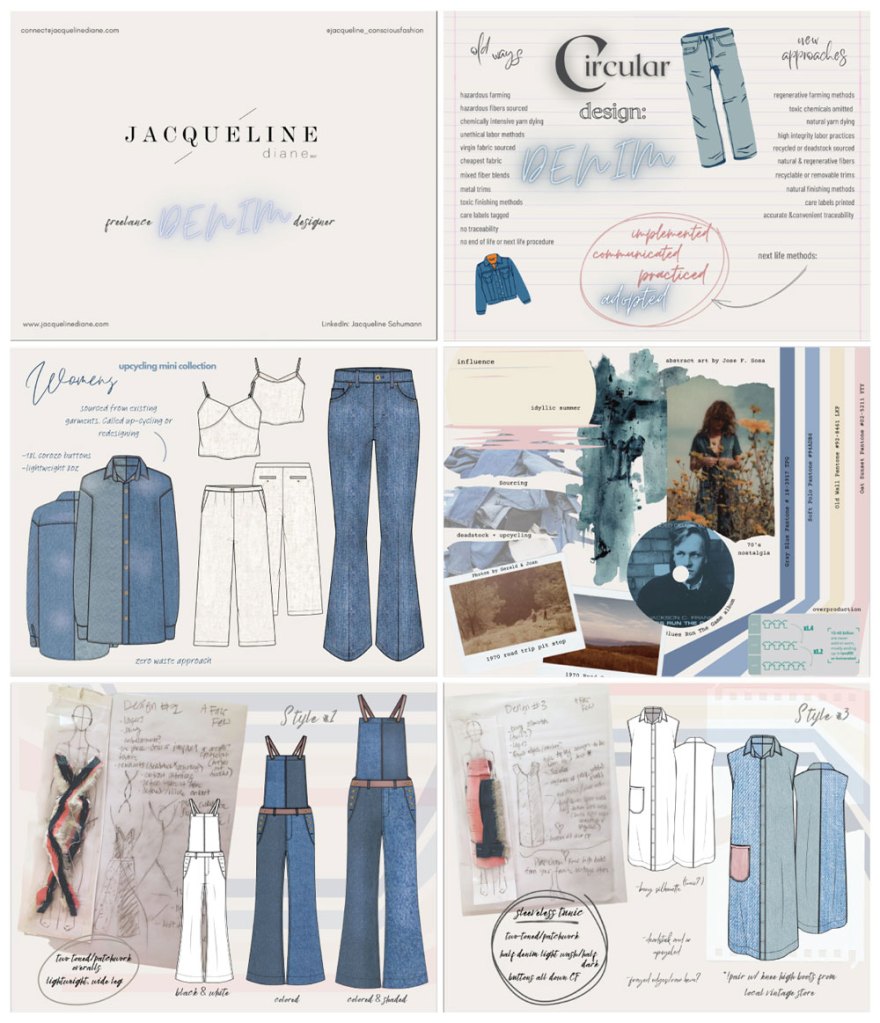 Fashion Design Portfolio Layout Example Womenswear Denim
