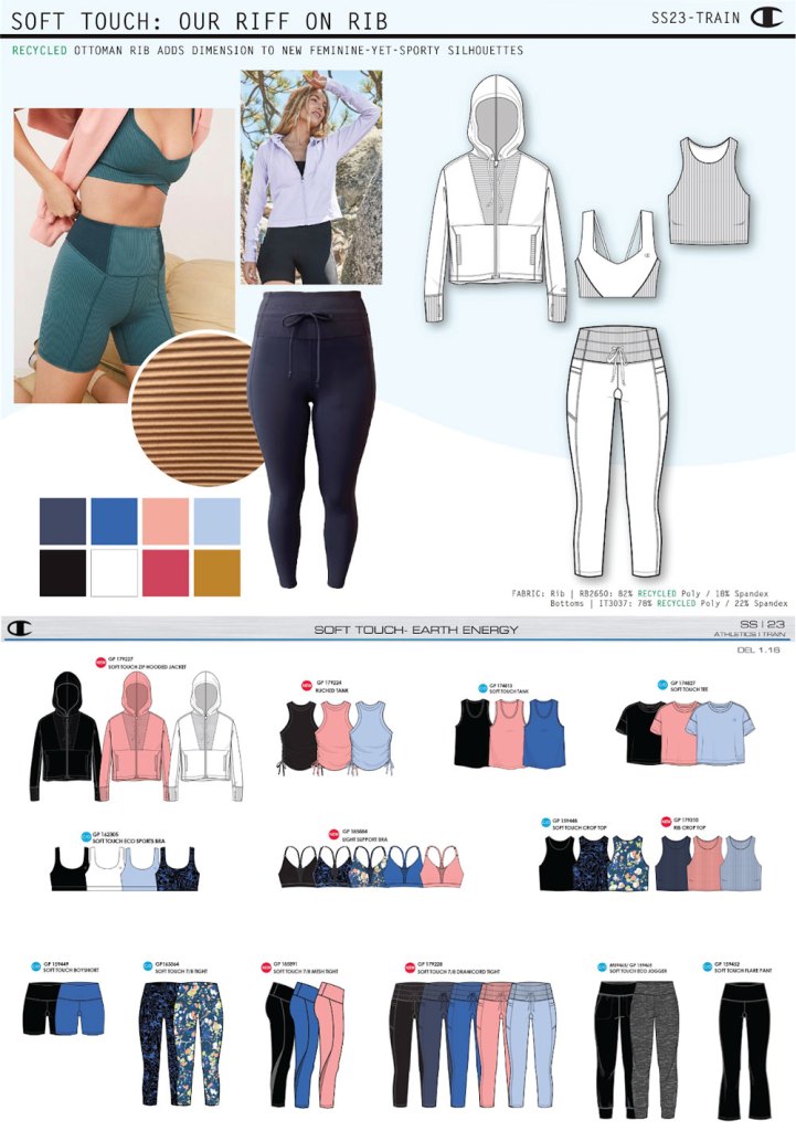 Fashion Design Portfolio Layout Example Womens Activewear